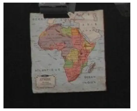 Ancienne carte de géographie en toile