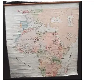 Ancienne carte sur toile Géo/Afrique et Congo