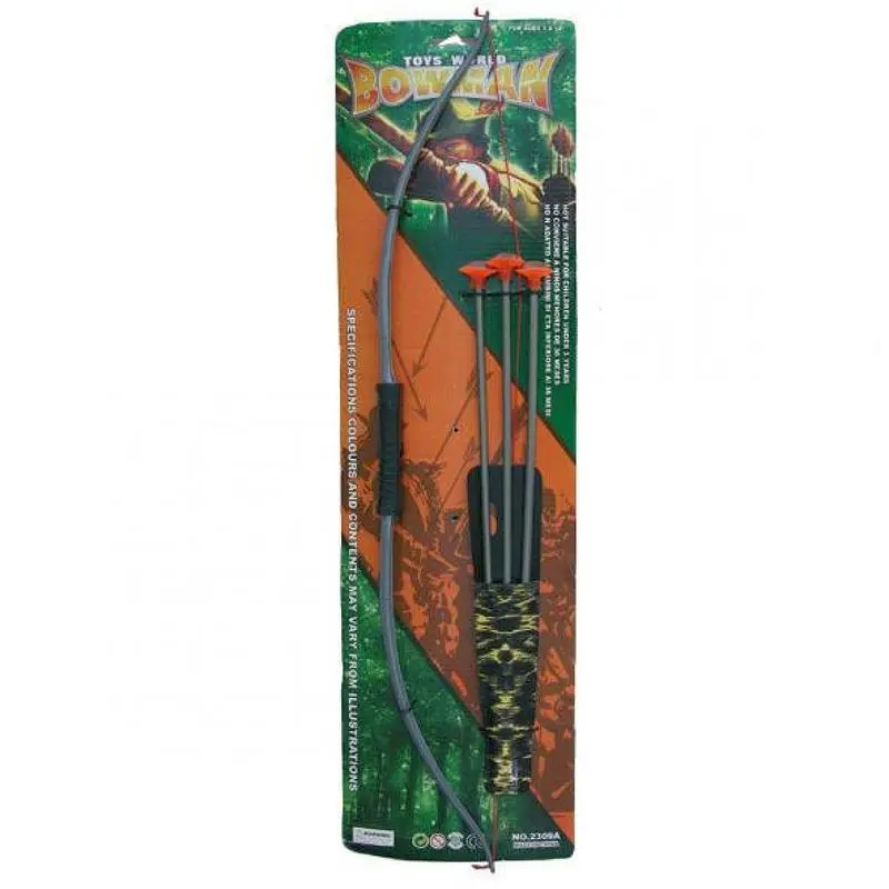 Arc gris avec flèches et carquois camouflage