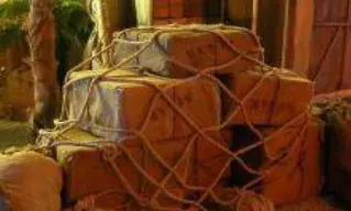 Ballot en jute avec cordage