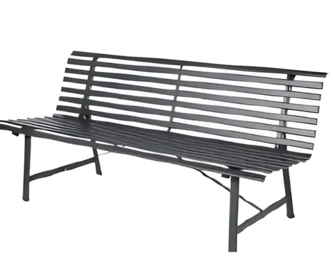 Banc lattes en bois (blanc)