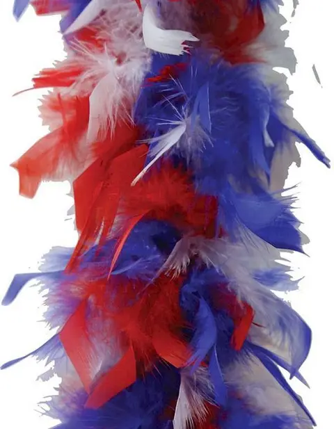 Boa tricolore à plumes mélangées