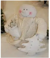 Bonhomme de neige blanc 35cm