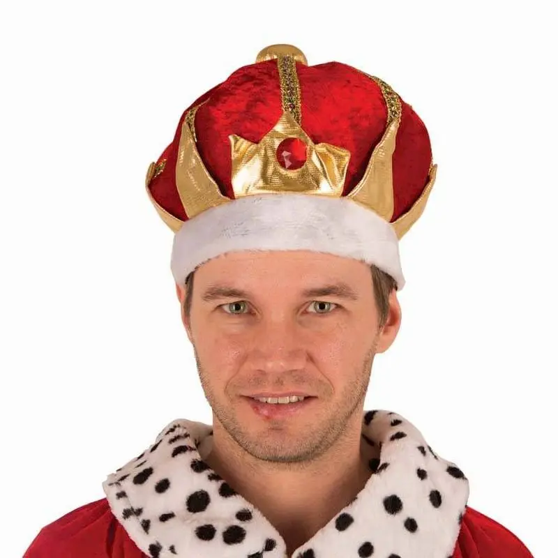 Bonnet de roi rouge et or