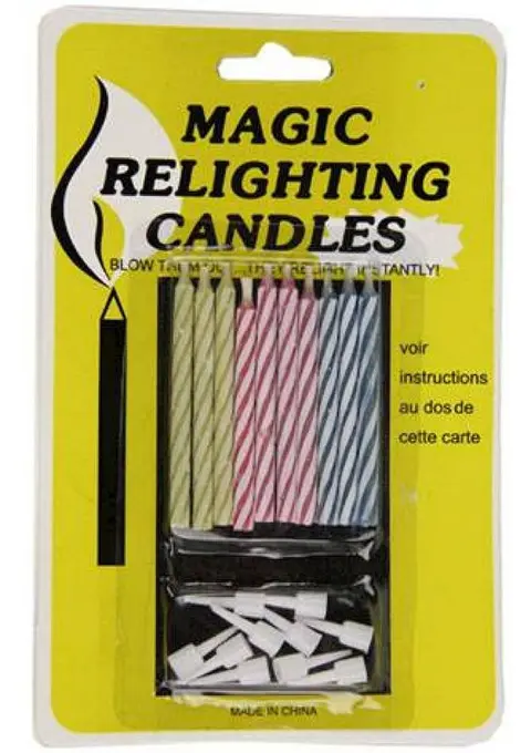 Bougies d'anniversaire qui se rallument
