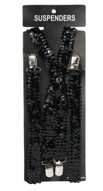 Bretelles noires à sequins