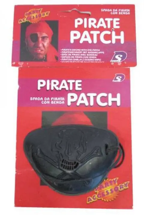 Cache-œil de pirate à tête de mort
