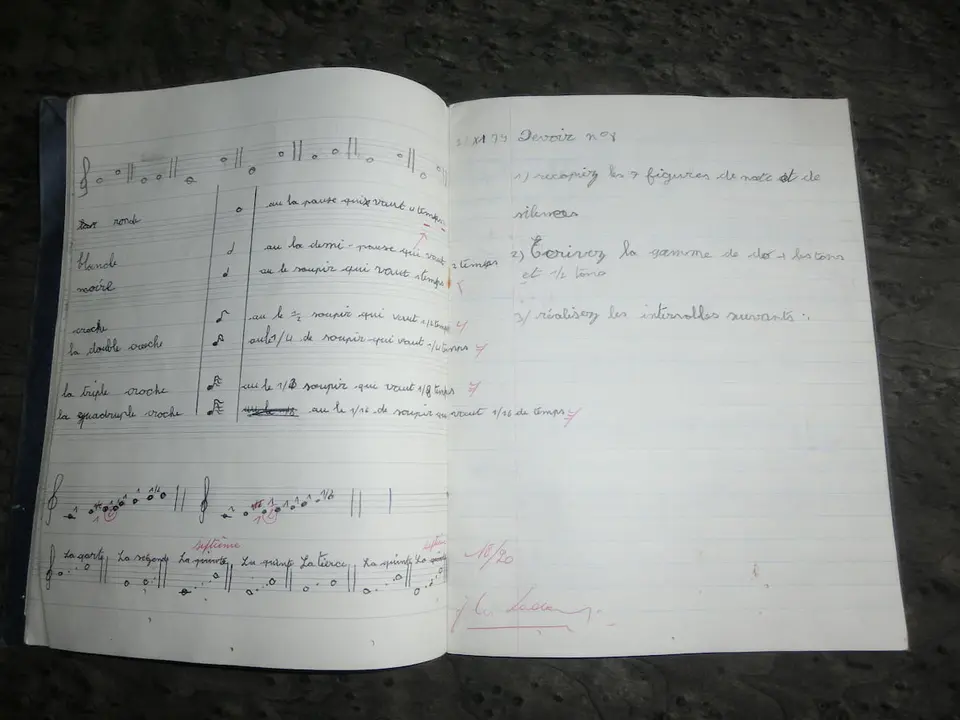 Cahier de musique