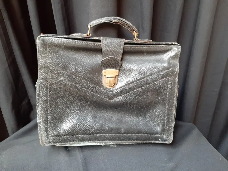 Cartable cuir années 50