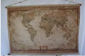 Carte du monde sur toile