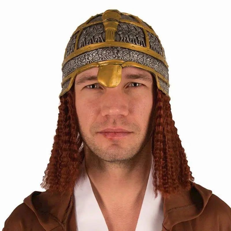 Casque de guerrier avec cheveux