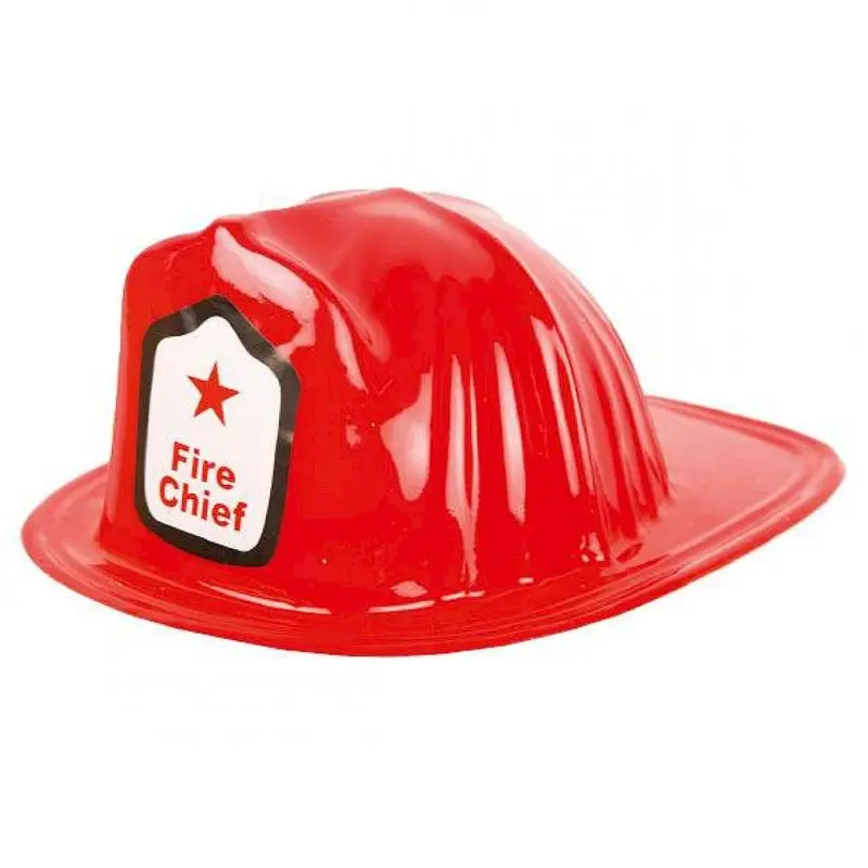 Casque de pompier rouge à étoile junior