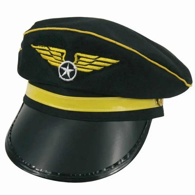 Casquette de pilote noire