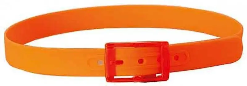 Ceinture fluo orange en plastique