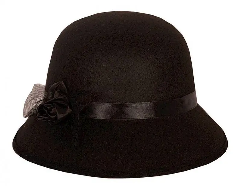 Chapeau cloche charleston noir