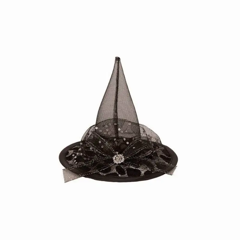 Chapeau de sorcière mini noir lumineux
