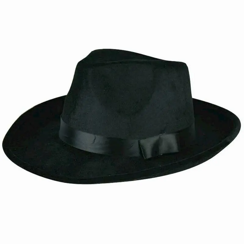Chapeau fedora feutre noir