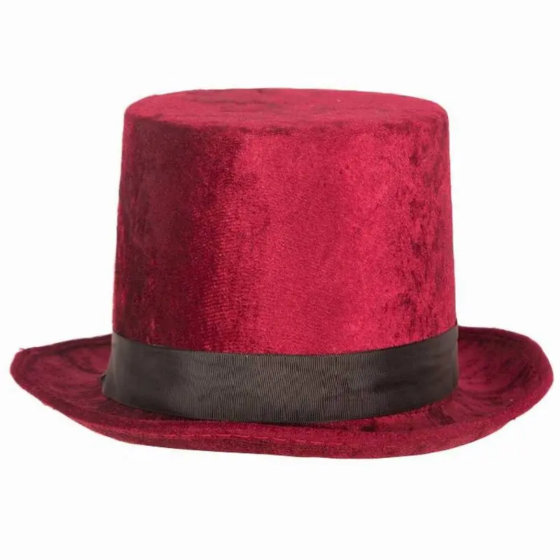 Chapeau haut de forme bordeaux