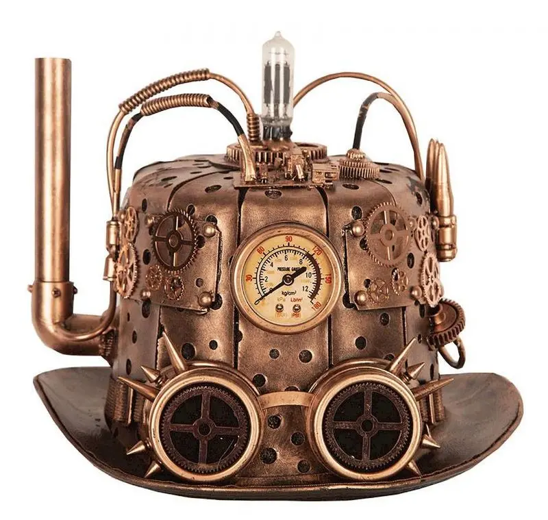 Chapeau haut de forme steampunk cuivre