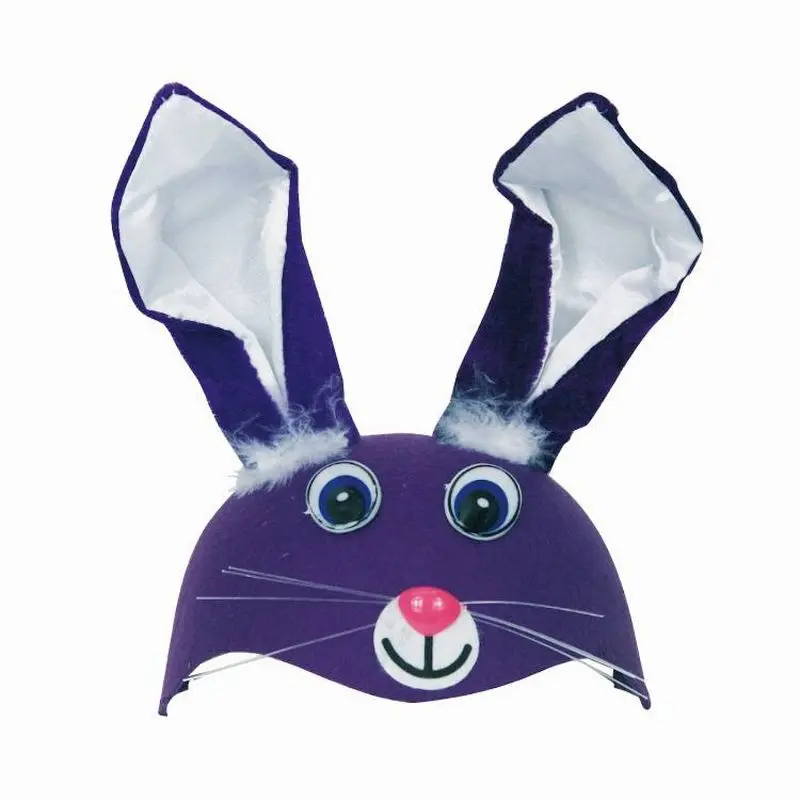 Chapeau lapin violet à oreilles