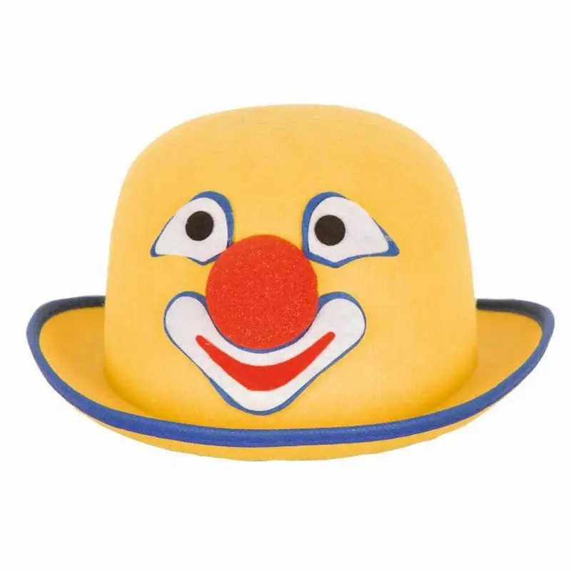Chapeau melon clown jaune
