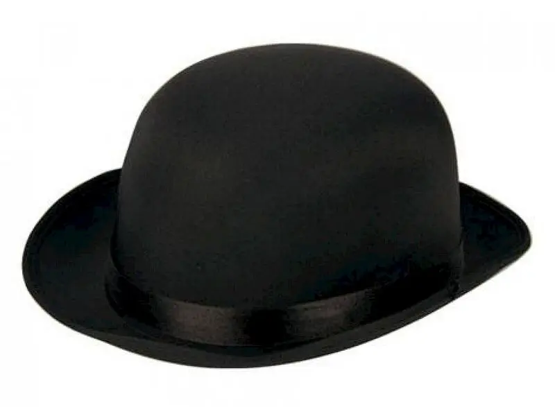 Chapeau melon satin noir
