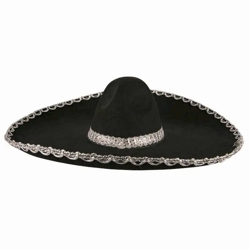 Chapeau sombrero mexicain noir