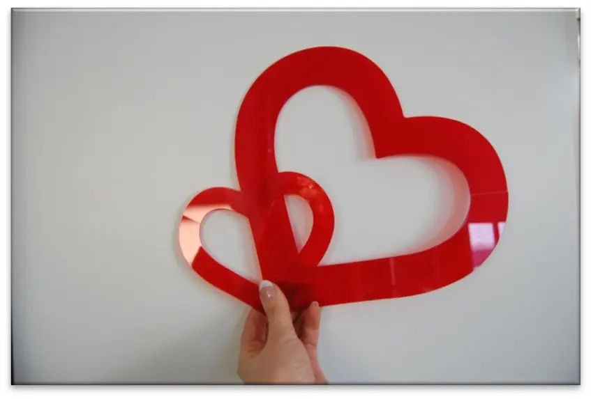 Coeur en plexiglas 35cm