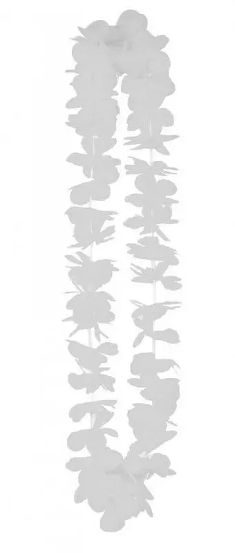 Collier hawaïen de fleurs blanches