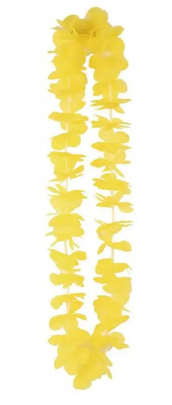 Collier hawaïen de fleurs jaunes