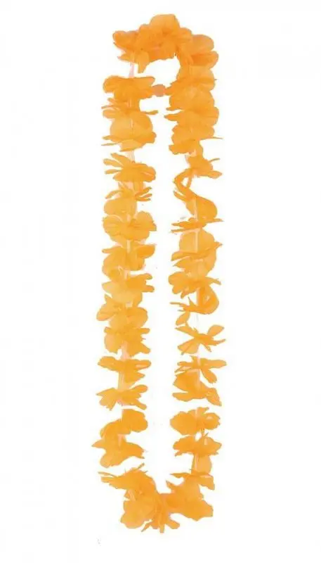 Collier hawaïen de fleurs orange