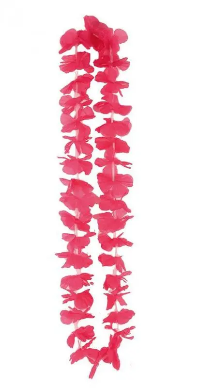 Collier hawaïen de fleurs roses