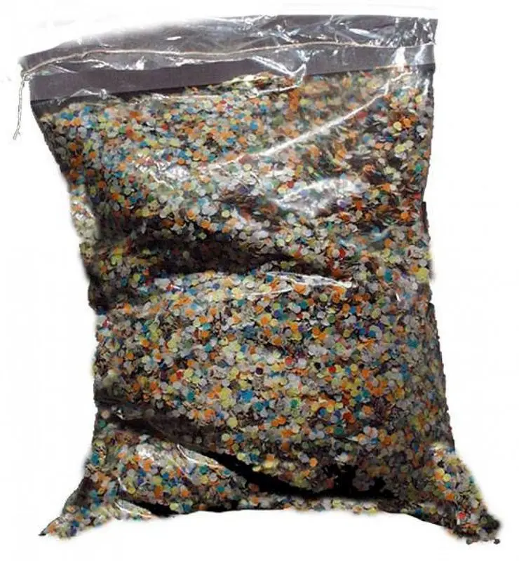 Confettis multicolores à papier imprimé 1 kg