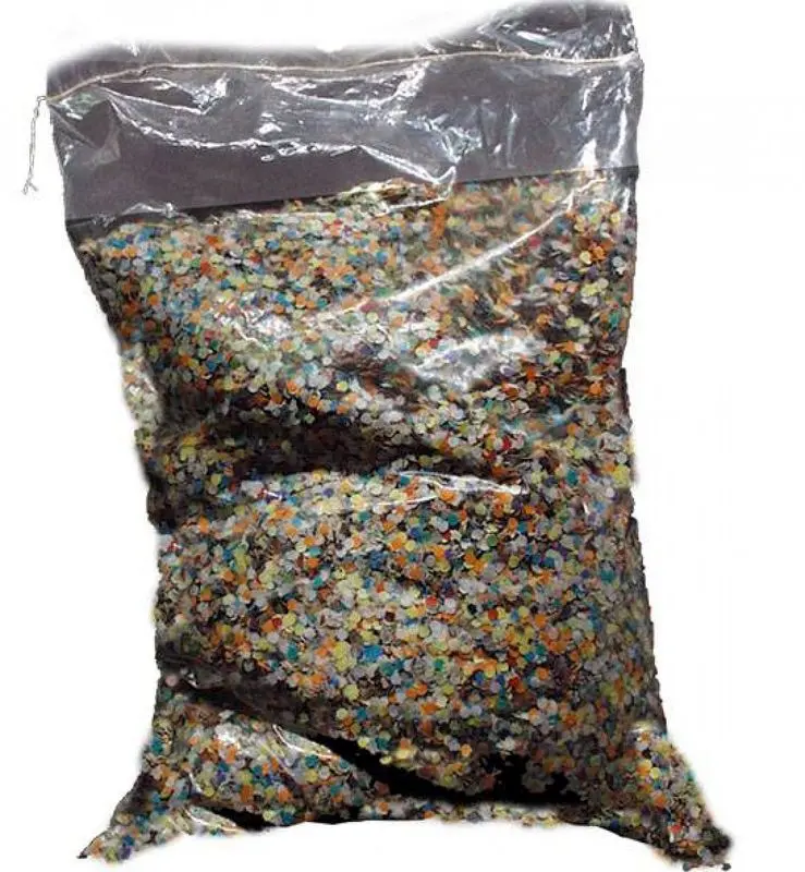 Confettis multicolores à papier imprimé 5 kg