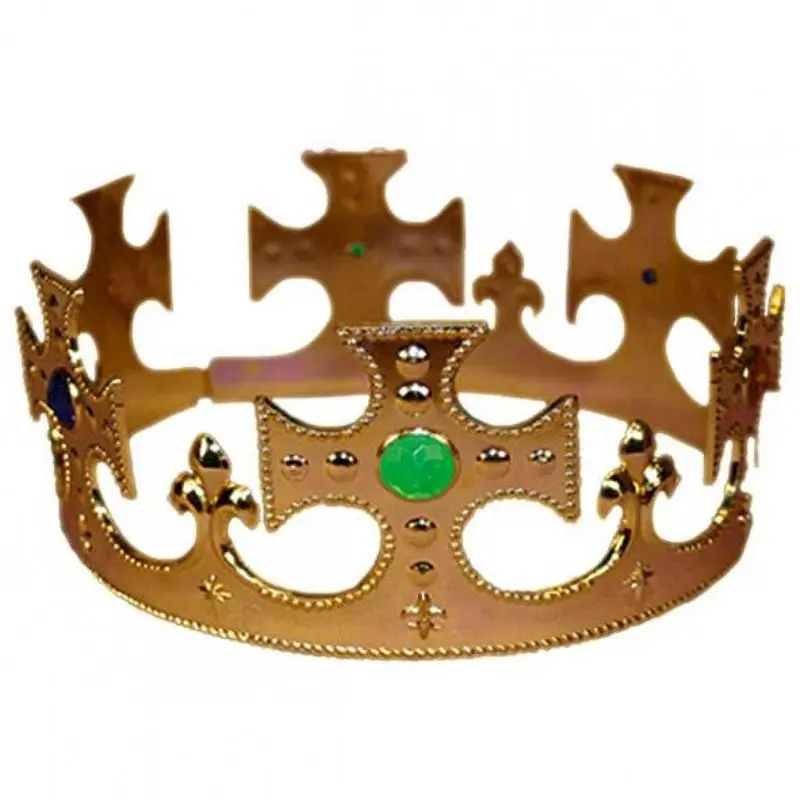 Couronne de roi dorée à croix et fleurs de lys