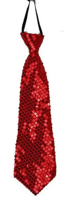Cravate rouge à sequins
