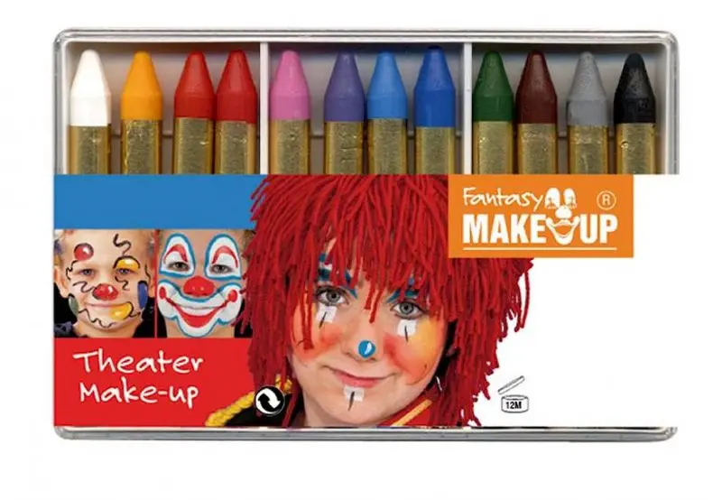 Crayons de maquillage en boîte de douze couleurs