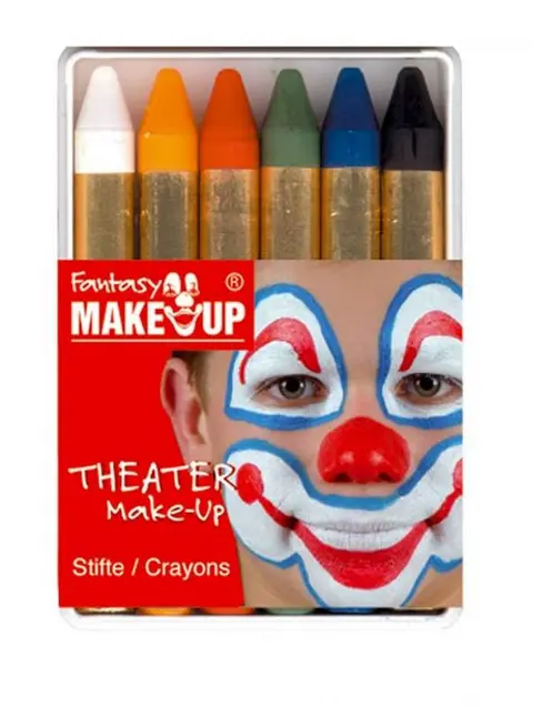 Crayons de maquillage en boîte de six couleurs
