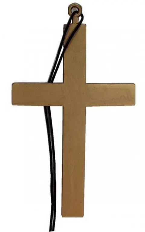 Croix de moine dorée sur cordon