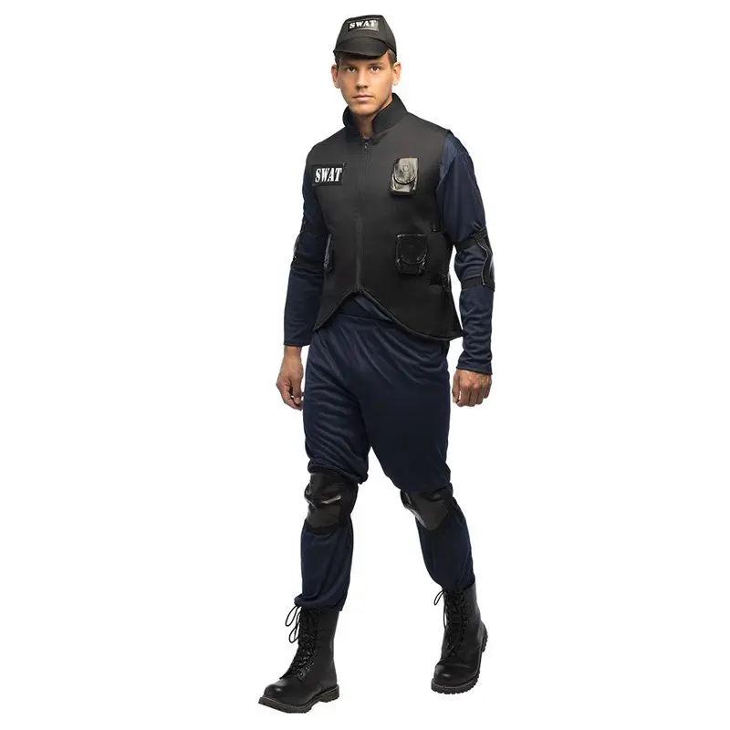 Déguisement agent du SWAT à genouillères