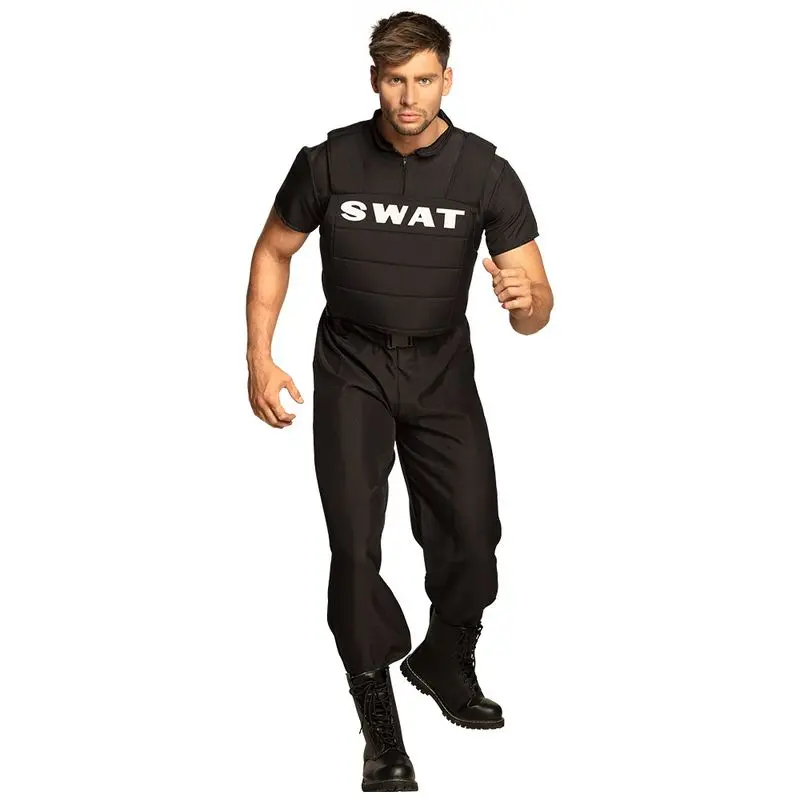 Déguisement agent du SWAT en combinaison noire