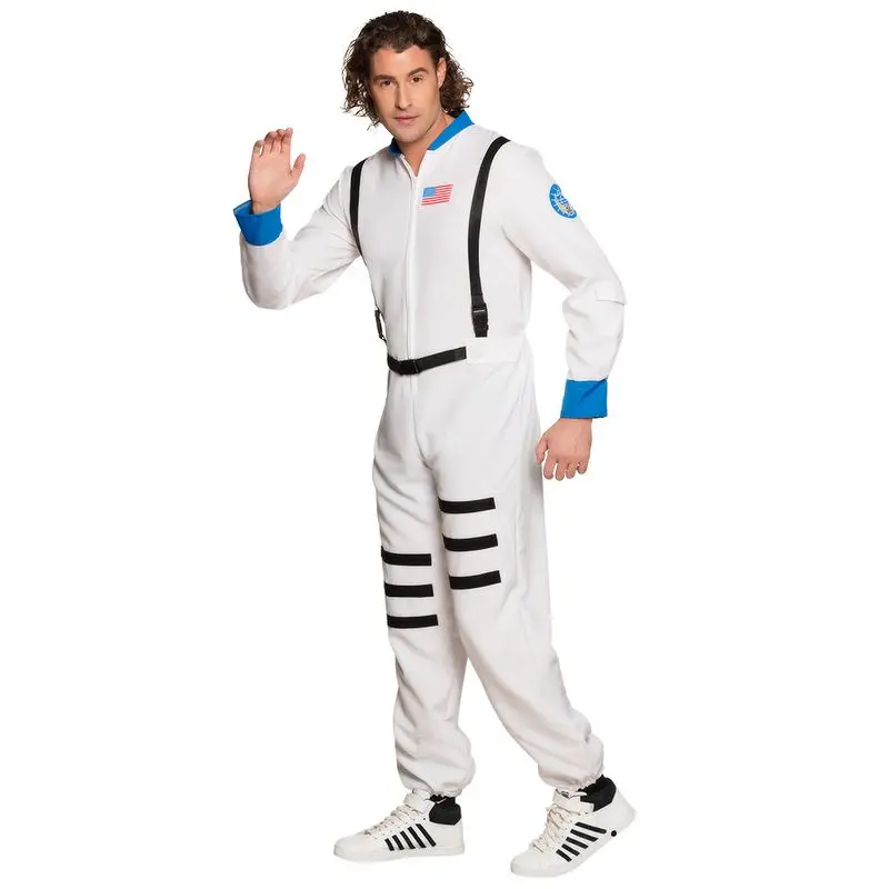 Déguisement astronaute à sangles noires adulte