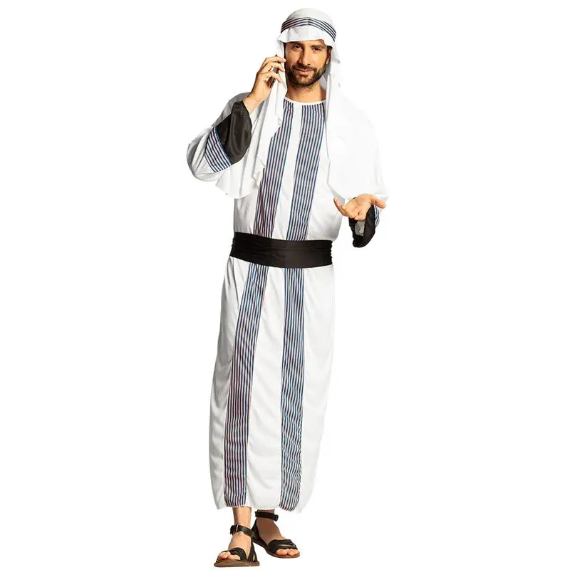 Déguisement cheikh en robe rayée