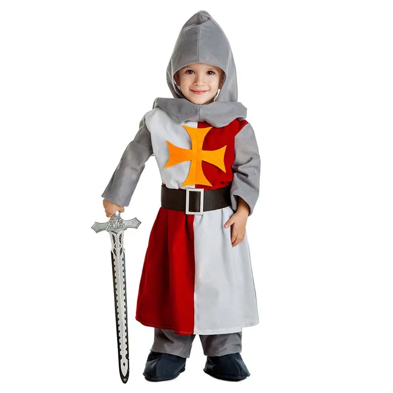 Déguisement chevalier à croix orange