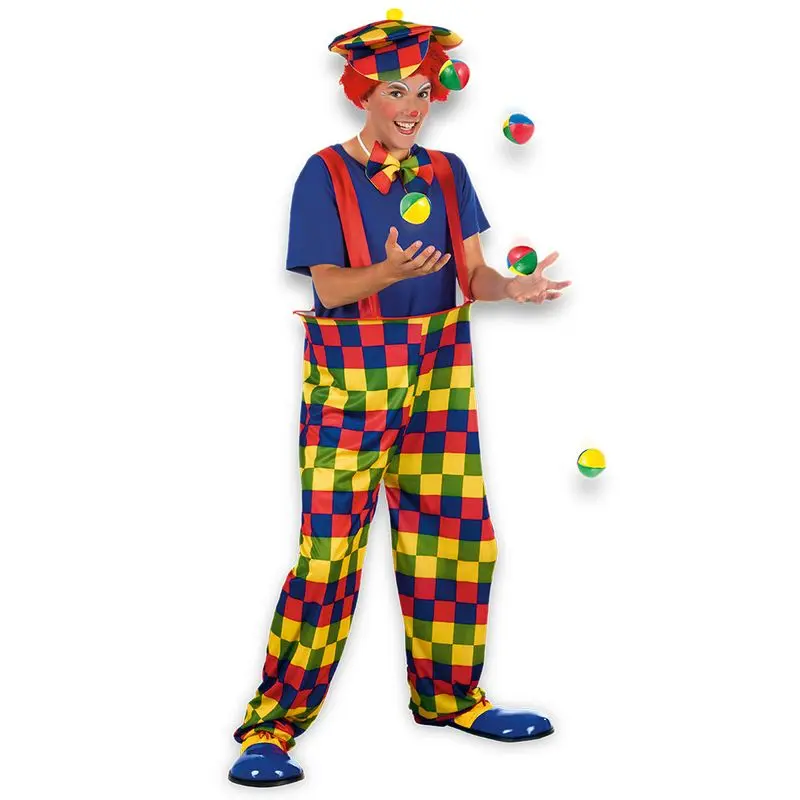 Déguisement clown à carreaux