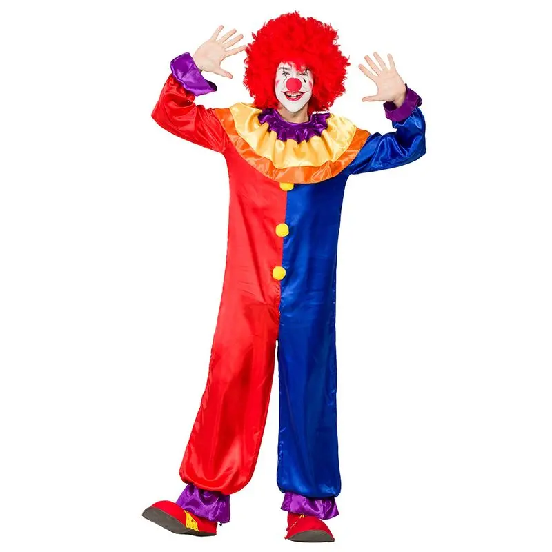 Déguisement clown bicolore adulte