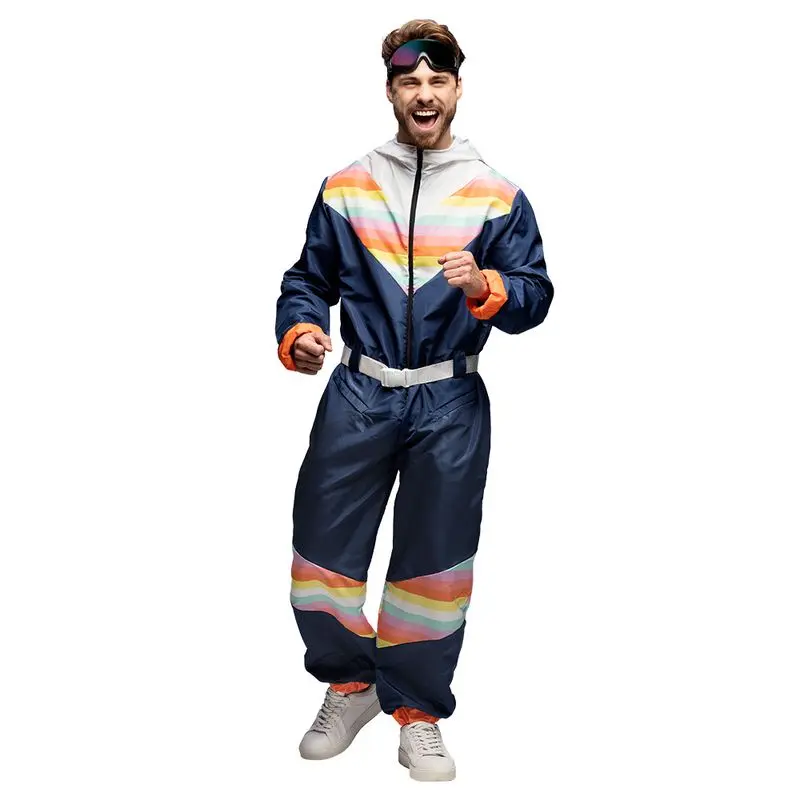 Déguisement combinaison de ski bleu marine homme