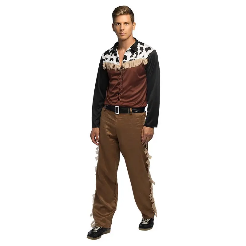 Déguisement cowboy à imprimé vache adulte