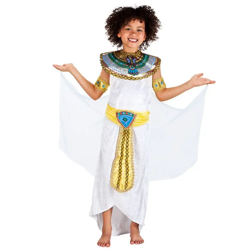 Déguisement déesse égyptienne au voile blanc enfant