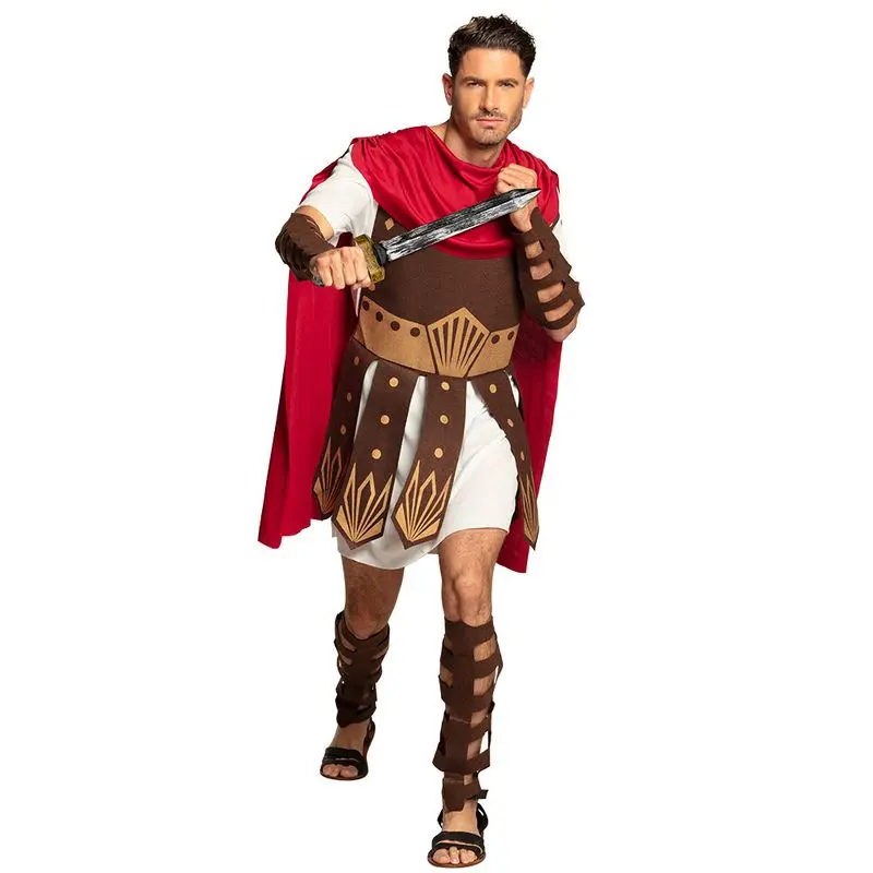 Déguisement gladiateur à cape rouge adulte